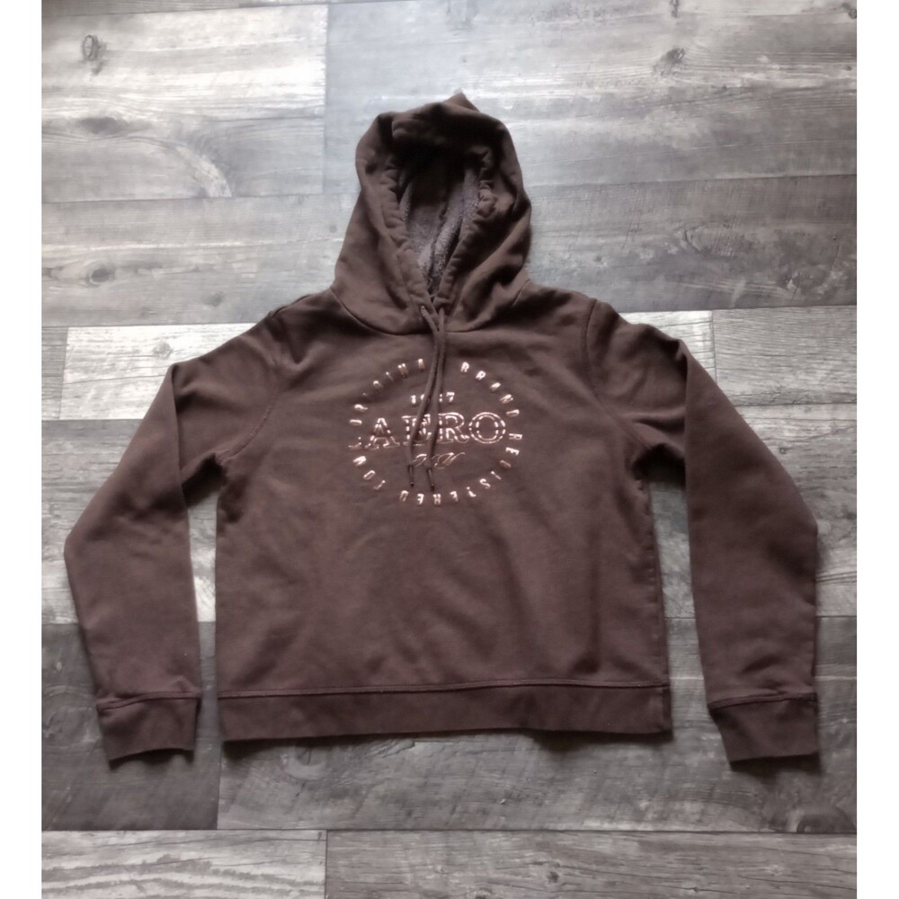 Aeropostale Women's M Brown Pullover Hoodie With Logo Design